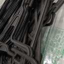 IRIS USA Hangers 50 Pack, Clothes Hangers, Flexible Plastic Hangers with Shoulder Grooves & Accessory Hooks, Dorm Room Essentials Closet Organizer, Hangers for Lightweight Shirts Pants Dress, Black (Standard)