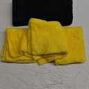 Edgeless Microfiber Towels for Cars  6pk (12x12) - 540 GSM - Super Soft Detailing & Buffing  Scratch-Free & Absorbent Microfiber Cleaning Cloths for Car Polishing (Black, Yellow)