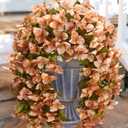 HyeFlora Bougainvillea Artificial Hanging Flowers Plants for Outdoors Winter Decoration, 2pcs Faux Bougainvillea Vines Brown Fake Flowers Realistic UV Resistant Silk Flowers for Outside Planter Yard