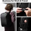 BANGE Business Smart Backpack for Men and Womencan holds 15.6 Inches Laptop Backpack, Waterproof Commute Work Travel Backpack, Flight Carry-On (black), Large