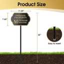 No Soliciting Sign for House, Private Property No Trespassing Sign with 32" Lawn Stake, 11x7 Inch Heavy-Duty Aluminum Metal Plaque, Weatherproof Yard & Outdoor Security Sign(A601)