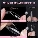 4 x Gelike EC 240PCS Soft Gel Nail Tips Kit - Clear Cover Full Nail Extensions - Medium Almond Pre-Shaped Acrylic False Gelly Nail Tips 10 Sizes for DIY Salon Gift Nail Extensions