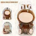 Protective Case, High Clear Case Cover for 17cm Doll, Acrylic Display Box with Keychains (Doll Not Include) (Seat)