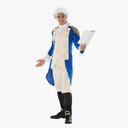 Morph George Washington Costume For Adults With Wig - Colonial Men’s Costume - Historical Dress Up Outfit , Size Large