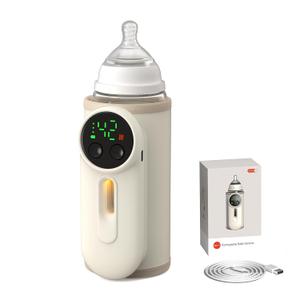 Portable Bottle Warmer for Baby, Baby Milk Warmer Multi-Function Milk & Formula Heater Even Heating, Defrosting Fits Most Bottles Ideal for Travel & Home Baby Feeding On The Go,8000 mAh Battery