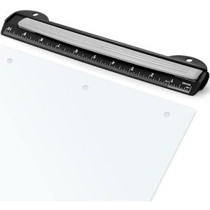 Eagle 3 Hole Punch, Portable Ring Binder 3 Hole Punch, Paper Puncher with Integrated Ruler, 5 Sheets Capacity, for Ring Binders, Office and School Supplies (Black)