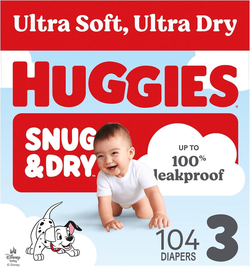Huggies Snug & Dry Diapers Size 3, 104 Count