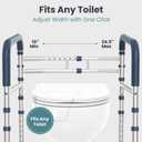 PELEGON Toilet Safety Rails (350 lb) - Adjustable Toilet Safety Frame & Rails, Toilet Safety Rail for Elderly Adults, Toilet Handles for Seniors, Toilet Bars for Elderly & Handicap