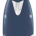SMEG KLF03 Electric Kettle 1.7L (7 Cup), Retro Hot Water Boiler for Tea & Coffee, Fast Boiling, Auto Shut-Off, Soft Open Lid, 360° Swivel Base Countertop Kettle – Navy Blue