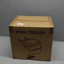 13.74 Qt Pool Cooler for Above Ground Pools, with 5 Ice Pack, Hard Cooler with Handle, Portable Above Ground Pool Accessories,Cans Keep Cold for 1-3 Days, Suitable for Poolside,Camping, Fishing