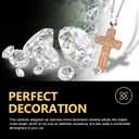 Car Hanging Ornament, Bling Cross Shiny Personality Decorative Rearview Mirror Pendant, Rust-proof and Fade-proof Stainless Steel Multifunctional Charms for Backpacks, for Most Cars (Gold)