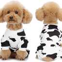 Adorable Cow Print Dog Pajamas Lightweight, Cozy Four-Legged Outfit for Small to Large Dogs and Cats, Soft and Snuggly Pet Wear for Everyday Comfort and Cuteness.XXL