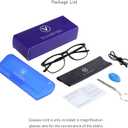VisionGlobal Blue Light Blocking Glasses for Women/Men, Stylish Square Frame, Anti Eyestrain