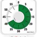 Secura 7.5 Inch Visual Timer, 60 Minute Oversize Visual Countdown Timer for Kids and Adults, Durable Mechanical Time Management Tool (Green)