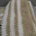 Tindbea Bathroom Rugs Set 2 Piece, Extra Soft and Absorbent Fluffy Striped Chenille Bath Mat Rug Set, Non Slip Bathroom Floor Mat, Machine Washable (20" x 32" Plus 16" x 24", Khaki)