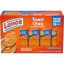 Lance Sandwich Crackers, ToastChee Peanut Butter, 20 Individually Wrapped Packs, 6 Sandwiches Each EXP. 09/12/2026