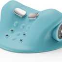 RINGCO Neck Massager Pillow with 3 Level Heating & Vibration Adjustable, Heated Neck Stretcher with 6 Modes, Rechargeable Cervical Traction Device for Pain Relief & Muscle Relaxation (Light Blue)