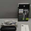 Philips Sonicare ProtectiveClean 5300 Rechargeable Electric Toothbrush, with Pressure Sensor, 3 Cleaning Modes, SmarTimer and QuadPacer, with 2 Bonus Brush Heads, Travel Case, Black, Model HX6423/34