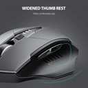 INPHIC Bluetooth Mouse Wireless, Tri-Mode, Upgraded Visible Battery, 2400 DPI, Silent Ergonomic Computer Mice, Mac, PC etc.-Gray