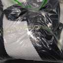 Pcinfuns Plastic Straw Rug,6'x9' Outdoor Waterproof Patio Rugs Foldable Reversible Camping Mat for Rv, Deck, Porch, Picnic, Beach, Balcony,Black & White