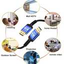 18Gbps hdmi Cable 50ft with Gripping Connectors,4k Ultra high Speed Ethernet 2.0 Flexible Cord Support 4K@60Hz HDR,HDCP2.2,ARC,3D and CEC for HDTV/PS4/3/Xbox/Monitor/Projector ect