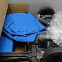 Collapsible Wagon Heavy Duty 35''L, Grocery Cart on Wheels Foldable Beach Wagon with Adjustable Handles Brakes, Portable Shopping Carts for Groceries Garden Camping Sports,170L Blue