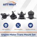 GXYWADY 4PCS Engine Motor Trans Mount Set Replacement for 2009-2014 Acura TL 3.5L 3.7L for Auto A4572 A4561