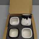 Cute Marshmallow Shaped Mugs Ceramic Hot Chocolate Cup Hot Chocolate Mugs Milk Cocoa Christmas Funny Coffee Mug Mothers Day Gift 6oz