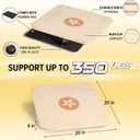 Yes4All 350LBS Professional Wooden Balance Board for Leg Workout, Anti-Slip Rocker Board, Wobble Board for Standing Desk, 20x20 Inches