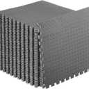 ProsourceFit Exercise Puzzle Mat -inch, EVA Interlocking Foam Floor Tiles for Home Gym, Workout Equipment, Kids Play Areas, Grey, 144 SQ FT - 36 Tiles