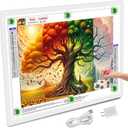 TOHETO A2 Light Pad 25.2''x18.4'', Large Magnetic LED Light Board for Diamond Painting, 3-Color Modes Light Box for Tracing, 6-Level & Stepless Dimmerable Diamond Art Light Table for Drawing,Sketching