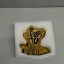 Gold Ceramic Human Face Decorative Vase - Shy Posture Modern Art Desktop Display for Bookshelf, Living Room, Office, Bedroom