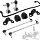 [16mm] Rear Sway Bar Kit Compatible with 20162021 Honda Civic (2 & 4 Door),with Front & Rear Sway Bar Links, Replaces 52300-TBA-A02 51320-TBA-A01 52320-TBA-A01K 750865 K750874