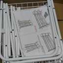 LINZINAR Shoe Rack Long 3 Tier Shoe Storage Organizer Metal Wide Shoe Shelf for Closet Entryway Bedroom 24 Paris Large Capacity, Black (White, 3-Tier)