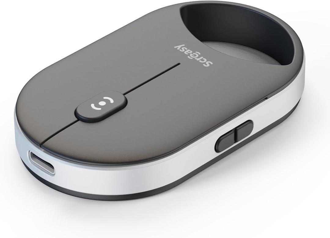 Pressure-Sensitive Flying Scroll Mouse | Small & Slim | 4-Levels DPI | 4-L Scroll Speed Ratio | Silent | Tri-Mode(Dual Bluetooth/2.4G/USB) | Portable Wireless Mice for Notebook, Laptop, Pad, PC(Black)