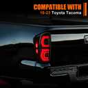 MAYELLO C-Shape Smoked Black LED Tail Lights for Toyota Tacoma 2016-2023