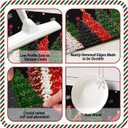 Black Merry Christmas Tree Kitchen Mats Set of 2,Xmas Star Winter Seasonal Farmhouse Home Decor Low-Profile Kitchen Rugs for Floor 17x30+17x47 Inch