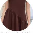 ZTC Elegant Summer Sleeveless Dress for Women, Casual A-line Midi Dress with Ruffle Hem, Perfect for Outdoor Cocktail (Red, S)