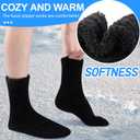 COOVAN Mens Fuzzy Socks Soft Cozy Slipper Fluffy Winter Warm Fleece Socks for Men Plush Sleeping 5 Pairs