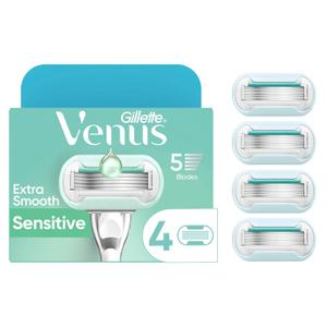 Venus Deluxe Smooth Sensitive Women's Razor Blade Refills, 4 Count