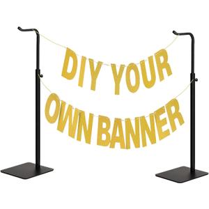 pickpiff Adjustable Purse Display Stands - Black Tabletop Display Holder for Handbags, Wreaths and Banners, for Home Closets, Retail Displays and Vendor Booths (2-Pack)