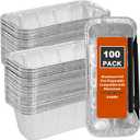 100 Pack Grease Cup Liners Compatible with Blackstone Griddle 5017 - Griddle Accessories, Disposable Grill Grease Tray, Aluminum Foil Drip Pan Grease Catcher Cup Liner for 17, 22, 28, 36 Inch