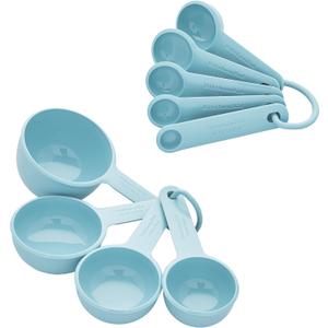 KitchenAid Measuring Cups and Spoon Set, Mineral Water, 9-Piece