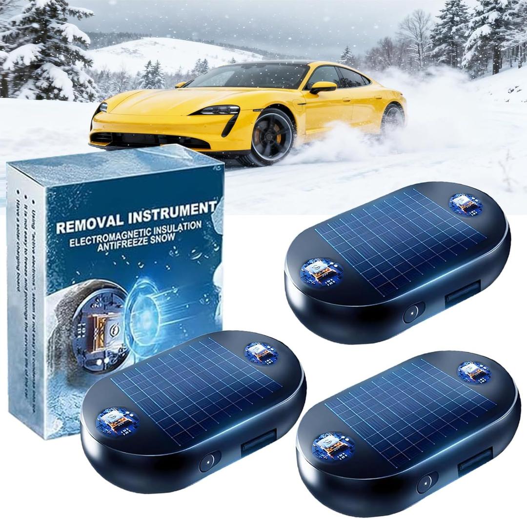 3pcs Anti Freeze Snow Removal Device , Electronic Anti Freeze Device,Car interference Antifreeze instrument, Quickly Defrosts, For Winter Sedans (No battery)