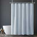 Amazer Light Gray Shower Curtain Liner, Light Gray Fabric Shower Liner, 2-in-1 Bathroom Shower Curtain and Liner, 12 Grommet Holes, Water Proof, Machine Washable, Hotel Quality, 72 x 72 Inches