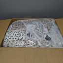 Electric Heated Blanket Queen Size 84"x90" - Microplush & Sherpa Fabric Dual-Sided, 9 Heat Settings & 10 Hours Auto Off, Cozy Warming Throw for Office or Bed, Machine Washable, Beige Leopard Print