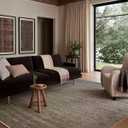 Loloi Amber Lewis Molly Collection MOL-05 Lagoon/Natural 5'-3" x 7'-9" Low Pile Area Rug