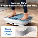 MERACH Vibration Plate Exercise Machine, Curved Vibration Plate for Lymphatic Drainage Weight Loss, Vibrating Plate with Real-Time Calorie Tracking on LED Display, Workout Equipment for Home Women Men