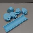 Joyzan Cake Pop Mold Set, 6PCS Heart Square Cloud Oval Round 3D Printed Cake Baking Cutter Pusher 8.6in Tray Circle Kit Tools Multiple Shapes Home Birthday Party Wedding Dessert DIY Making Celebration