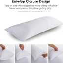 ELNIDO QUEEN Body Pillow with Pillowcase - Soft Long Bed Pillow for Adults - Breathable Full Body Pillow Insert for Sleeping, 20x54inches - White